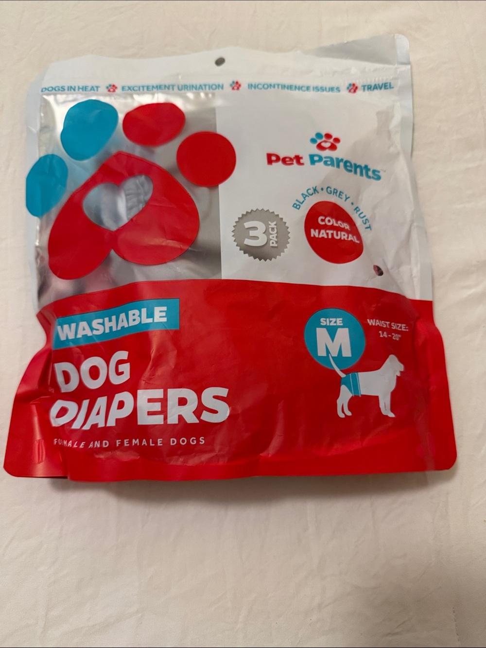 NWT! WASHABLE DOG DIAPERS